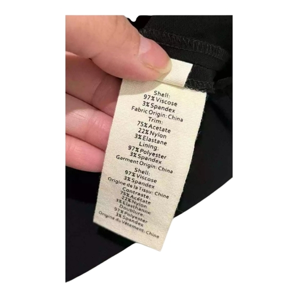 L'AGENCE Black Pencil Skirt Woven Center Slit Size 8 NWT (Marked 10 Runs Small) - Picture 9 of 13